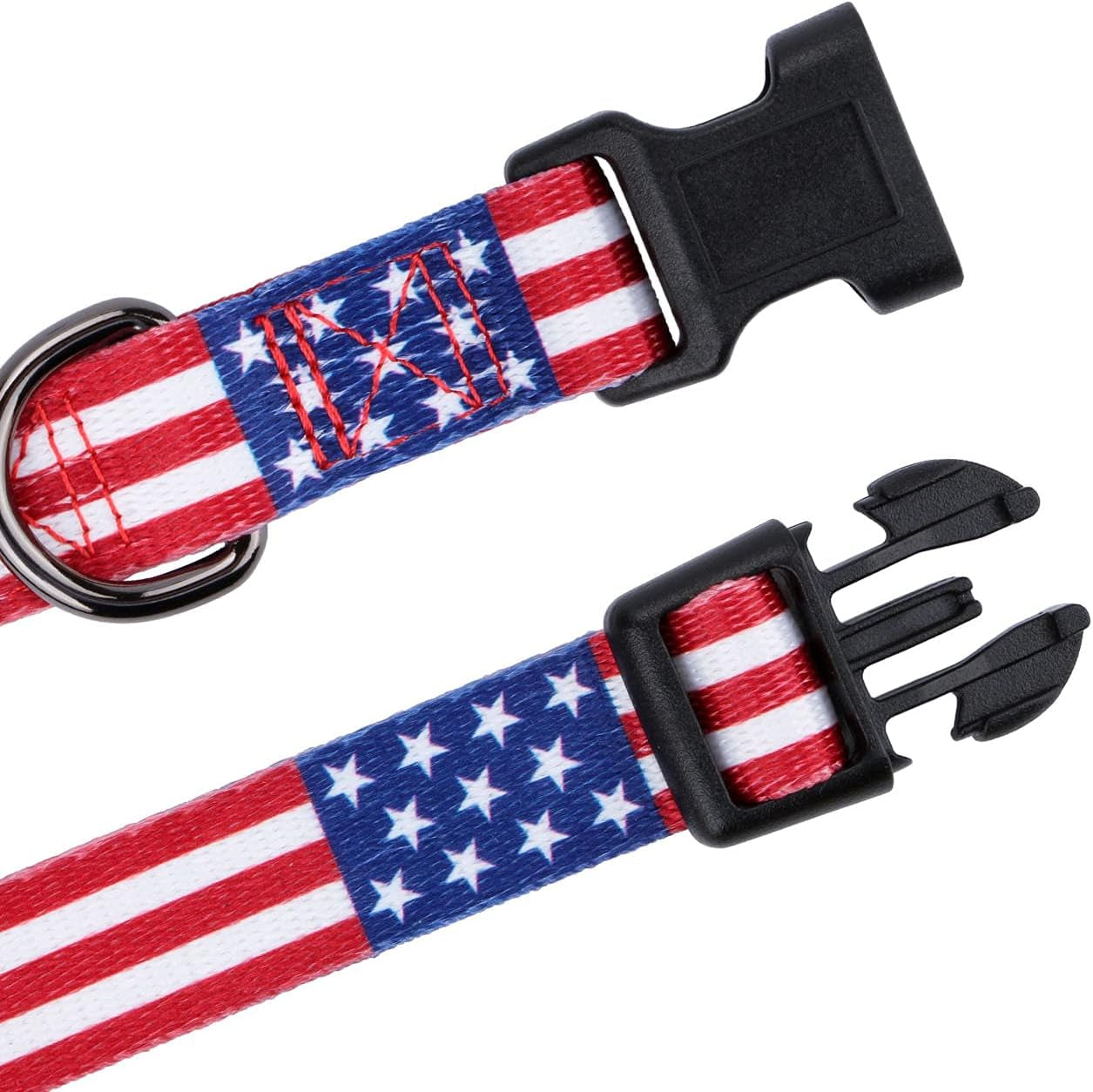 American Flag Dog Collar Independence Day Fourth of July the Great America Dog Collars Medium