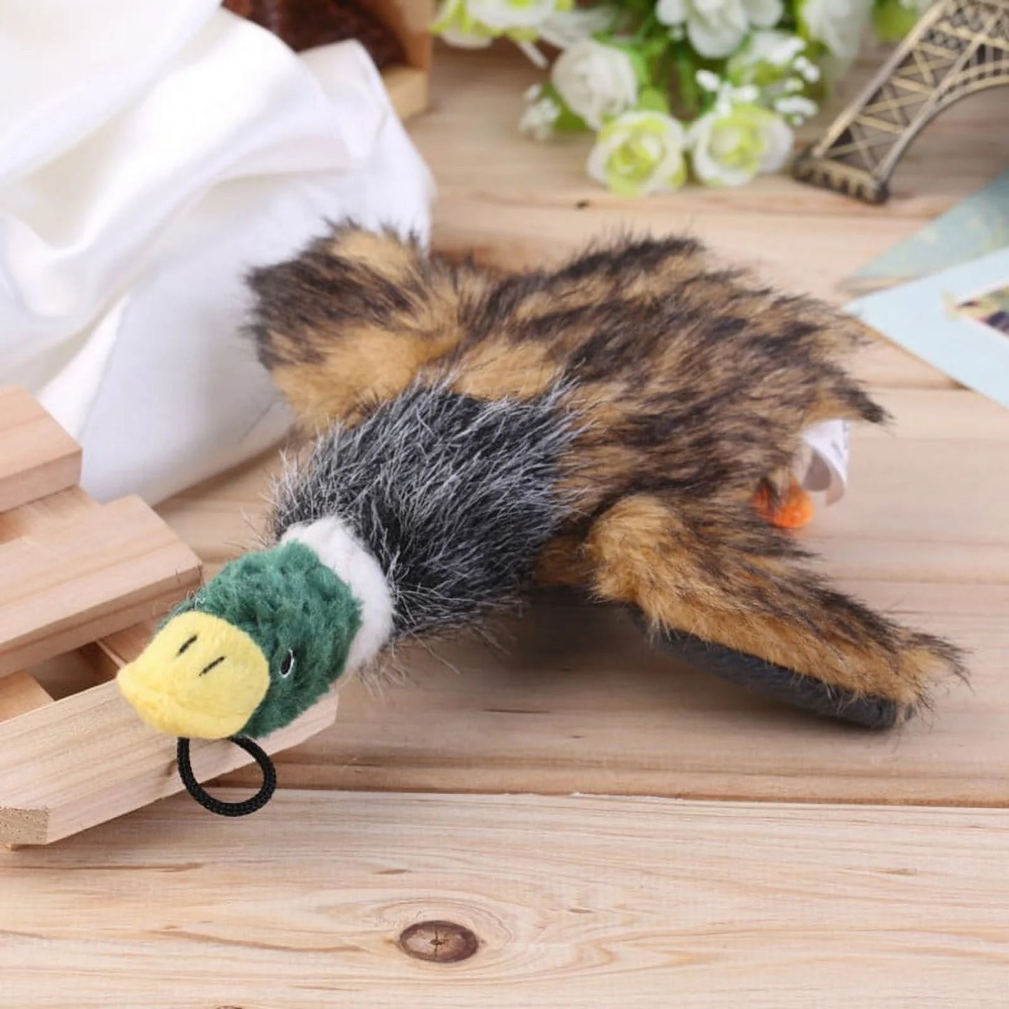 Plush Mallard Duck Dog Toy, Squeaky Dog Toy, Plush Dog Chew Toy for Large Dogs