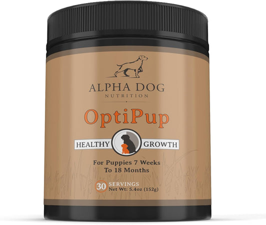 Optipup All-In-1 Puppy Multivitamin by  – Contains 31 Superfoods Including Probiotics and Prebiotics for Digestive Support, Skin & Immune Health, and Optimum Growth (30 Servings)
