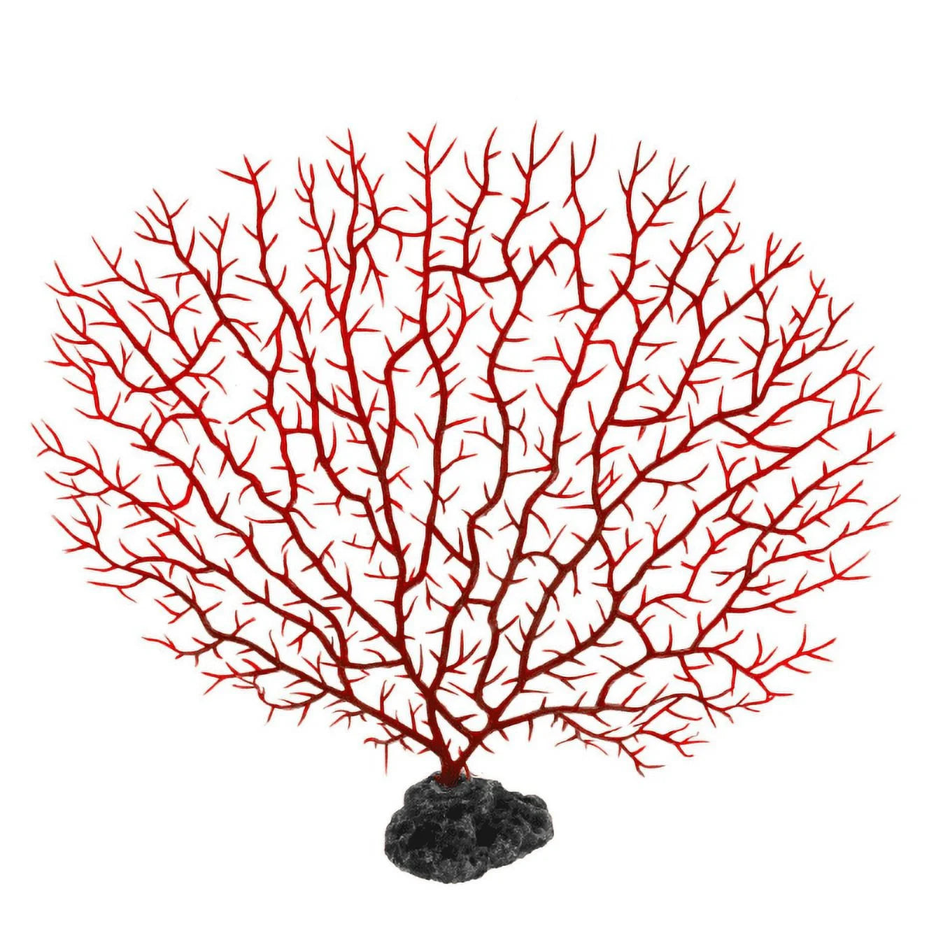 7 Pack Aquarium Fish Tank Plastic Plants and Cave Rock Decorations Decor, Colorful Small Artificial Plants