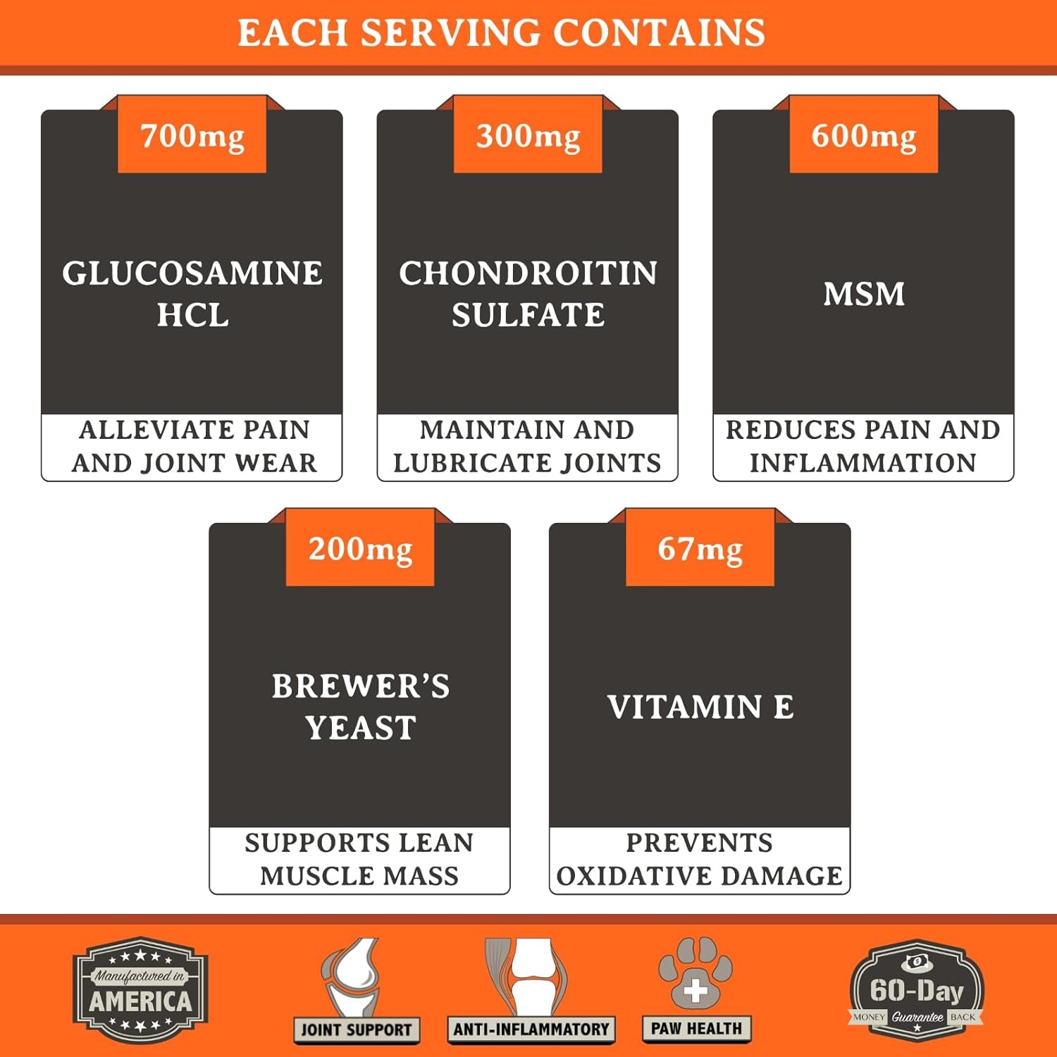 Free Range Joint Health Enhancer Supplement Powder for Dogs by  - Premium Dog Arthritis Vitamins to Care for Joints - Contains Glucosamine, Chondroitin, MSM, Vitamin E, & More