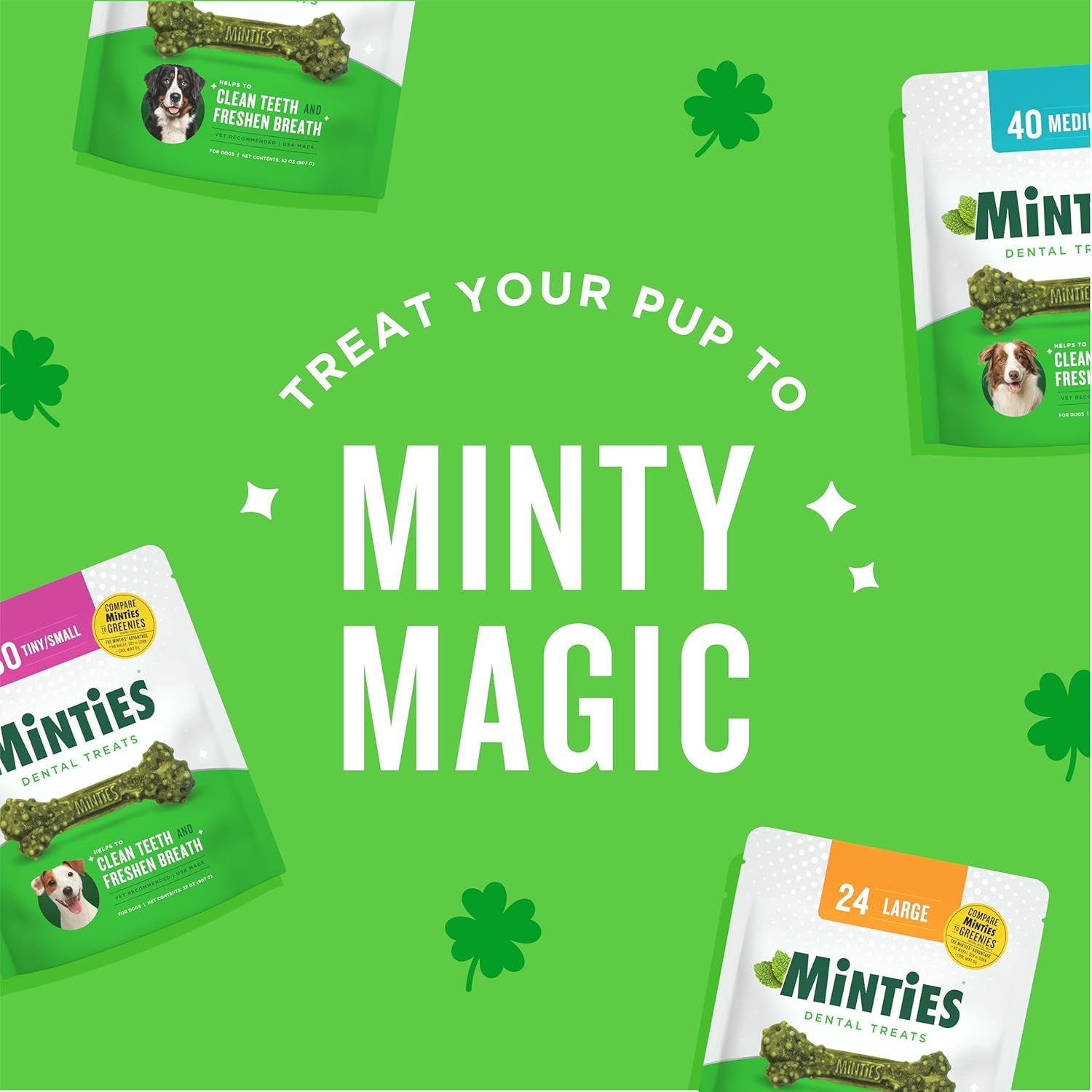 Vetiq Dog Dental Bone Treats, Dental Chews for Dogs, (Perfect for Tiny/Small Dogs under 40 Lbs)