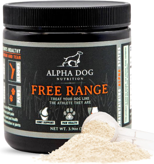 Free Range Joint Health Enhancer Supplement Powder for Dogs by  - Premium Dog Arthritis Vitamins to Care for Joints - Contains Glucosamine, Chondroitin, MSM, Vitamin E, & More